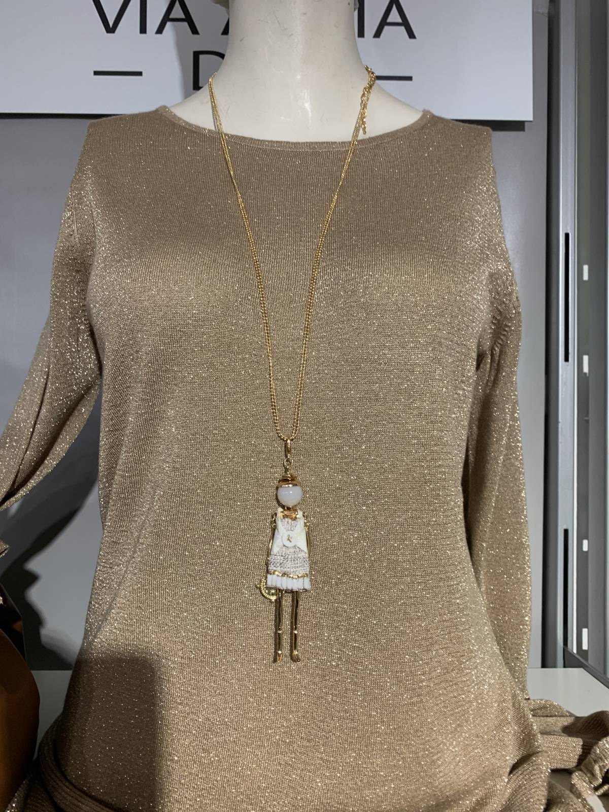 Lurex pullover gold clearance